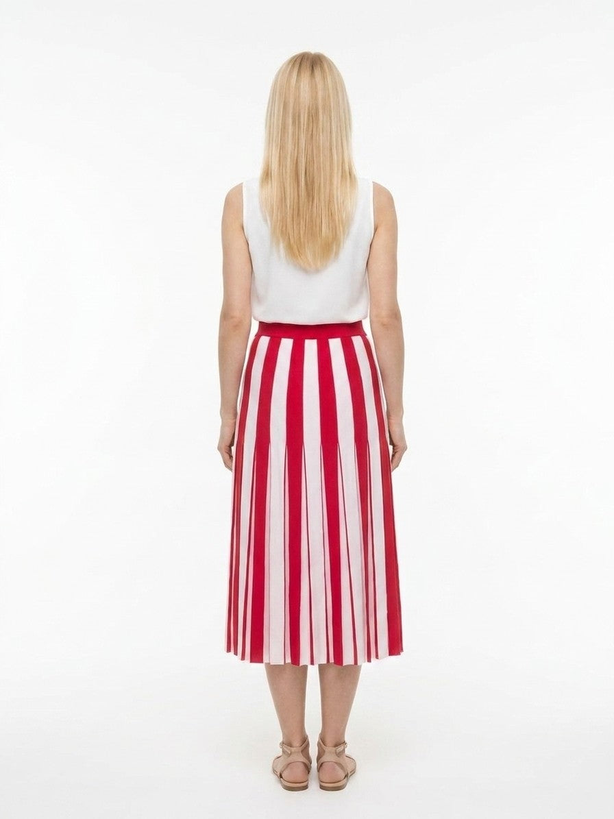 Dolce & Gabbana Bicolor Elastane Midi Skirt