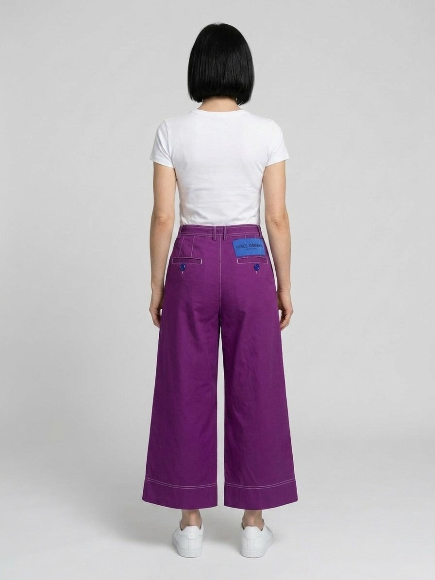 Dolce & Gabbana Purple Cotton Joggers (Workout Pants)