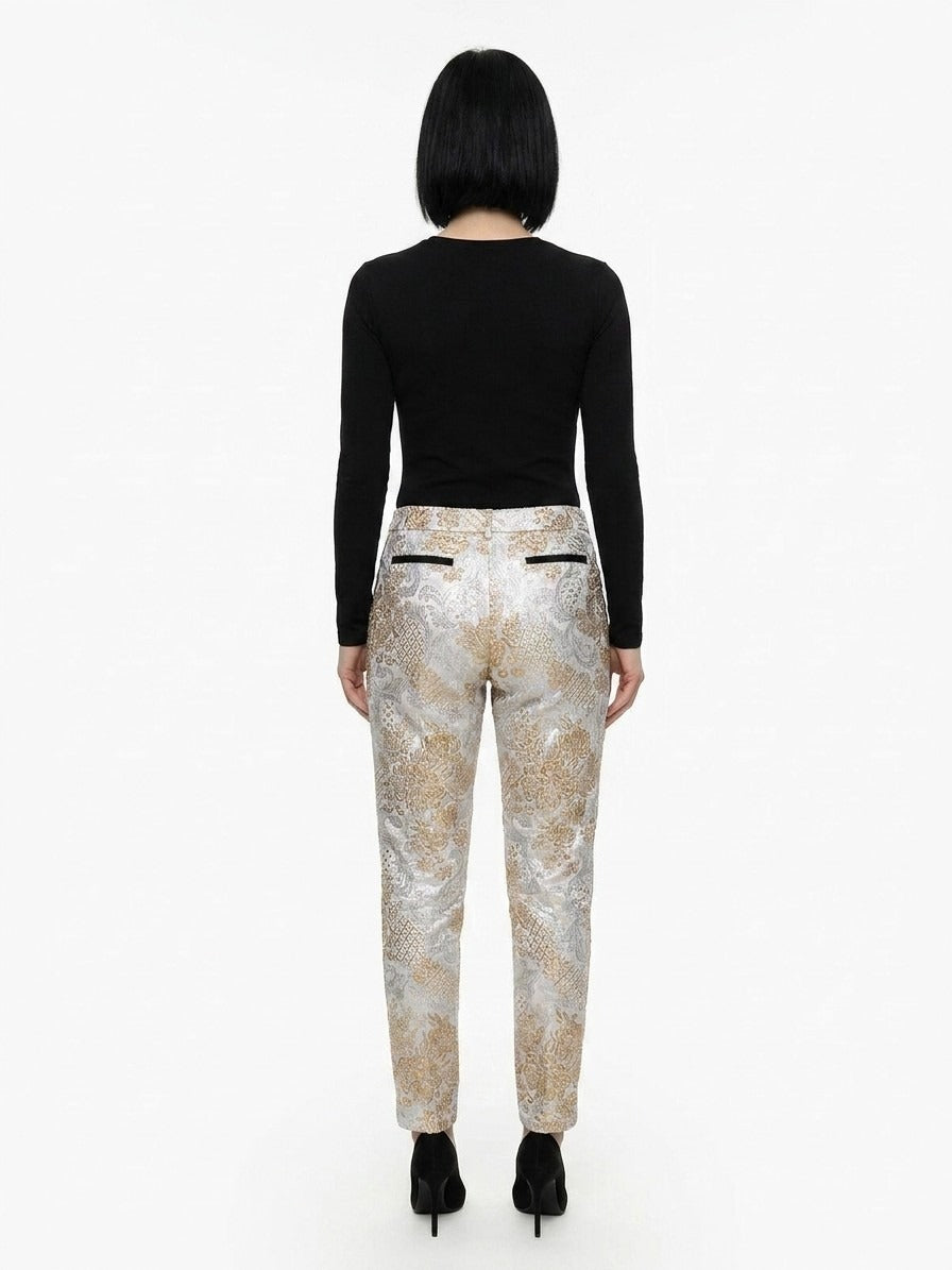 Dolce & Gabbana Multicolor Polyamide Casual Pants