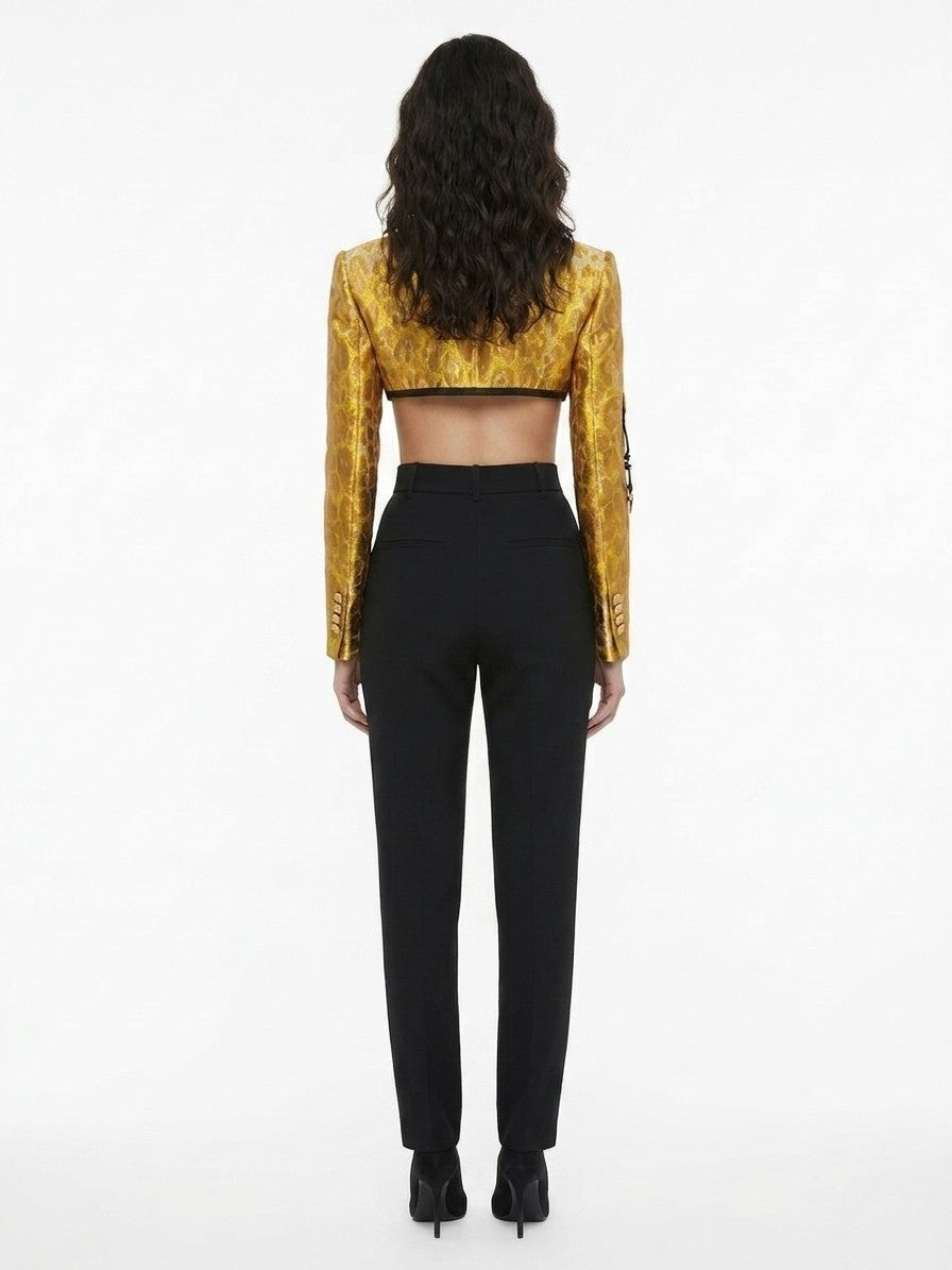 Dolce & Gabbana Multicolor Elastane Full-Length Jacket