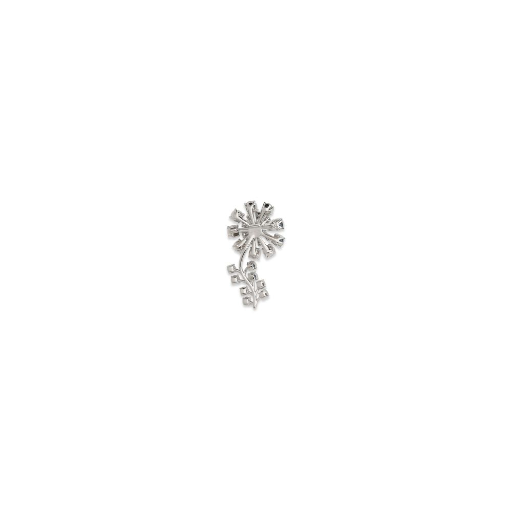 Booche by Self-Portrait for women in bos taurus calfskin leather silver showcases a exquisite silhouette, artfully capturing the exquisite essence of Women's Silver Brass & Crystal Booche.