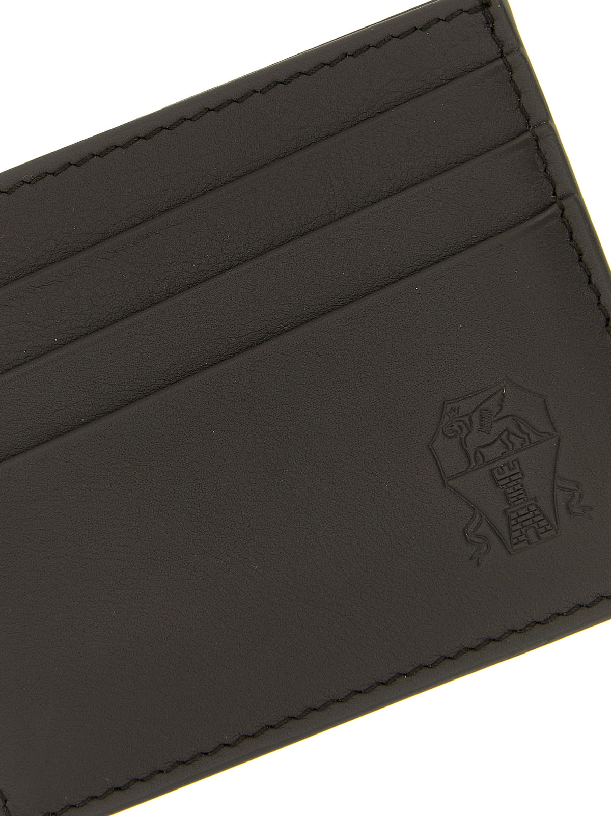 Brunello Cucinelli Calfskin Leather Cardholder Card Case - Black