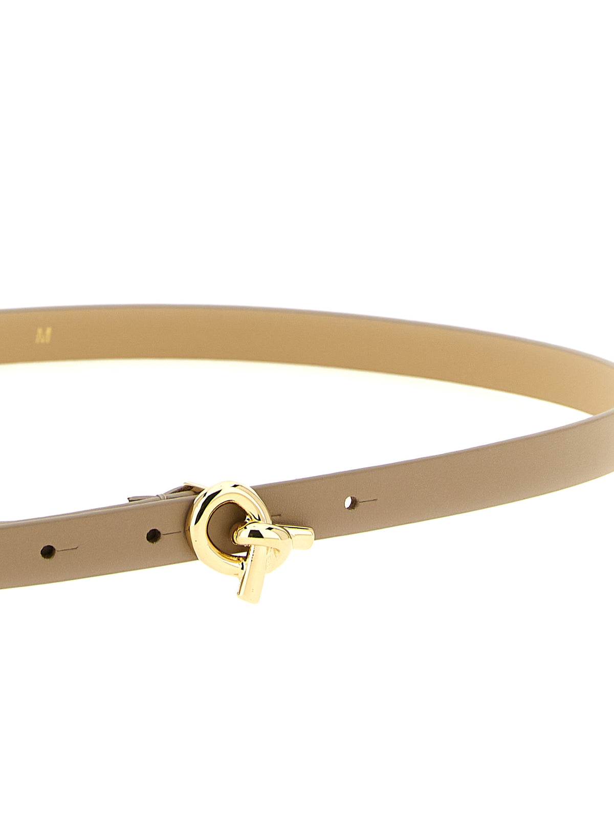 Fabiana Filippi Leather & Metal Belt - Beige Gold