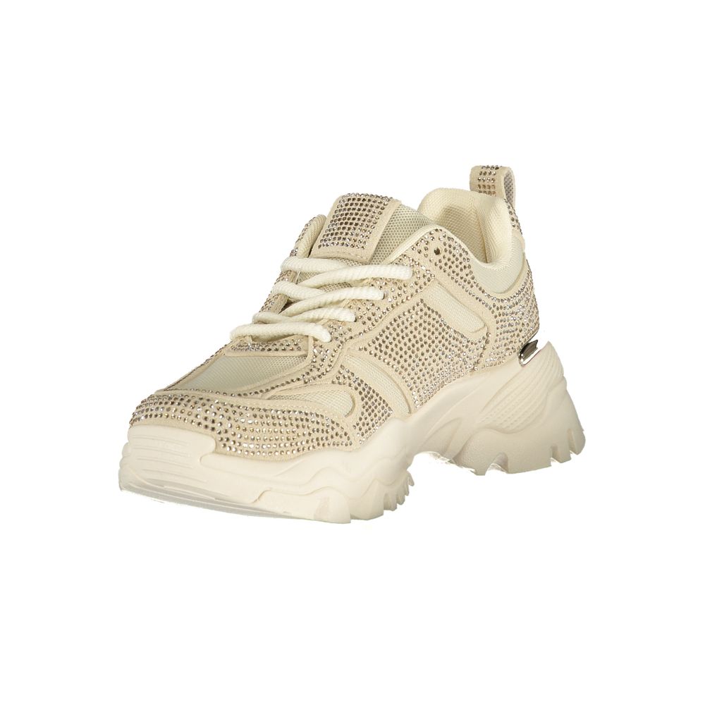 Laura Biagiotti Women's Athletic Polyester & Polyurethane Sneakers - Beige Signature