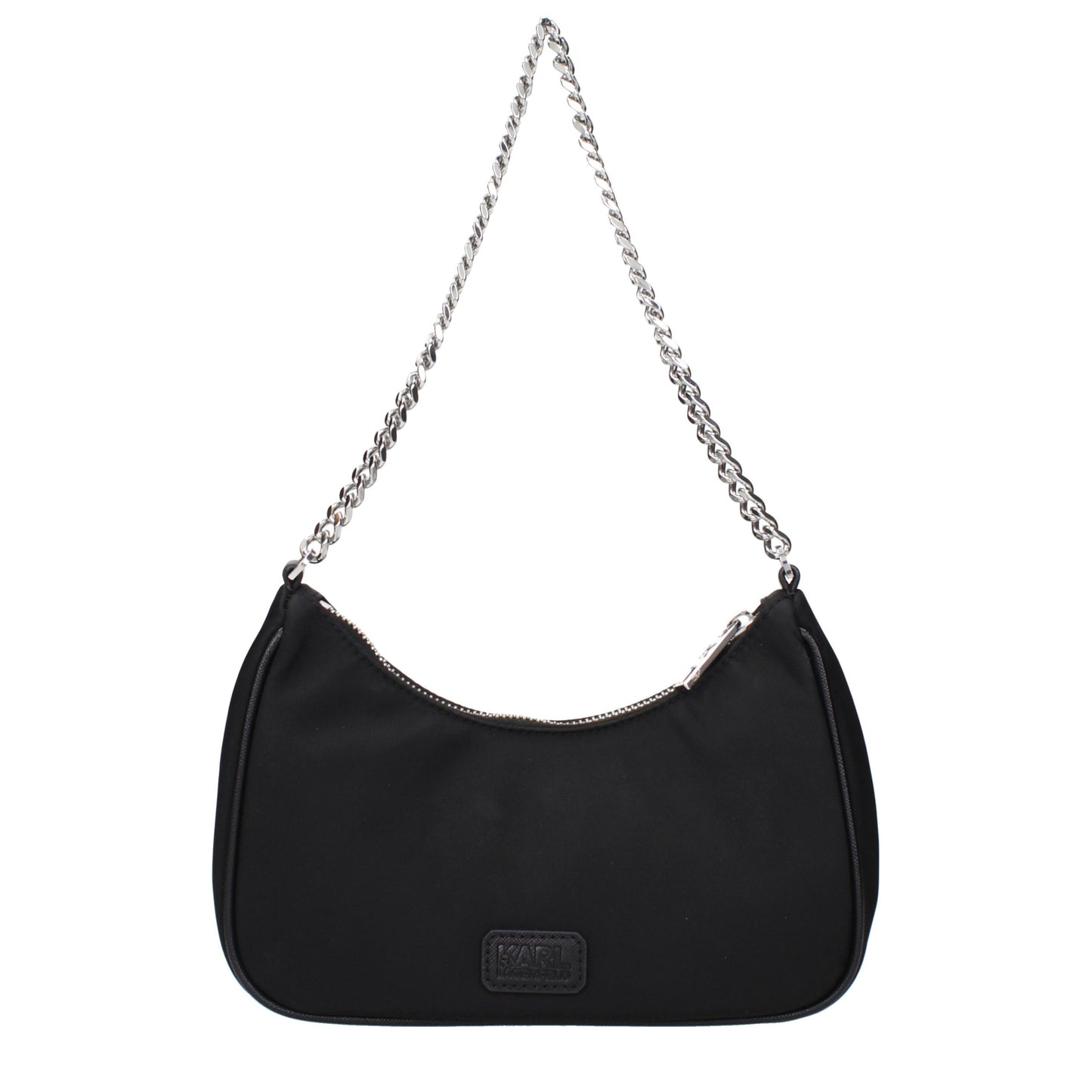 Shoulder Bag by Karl Lagerfeld for women in fabric black features a distinguished silhouette, showcasing a secure and distinguished with versatile shoulder-strap for a distinguished finish.