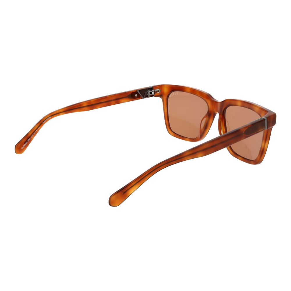 Guess Rectangle Non Polarized Medium Tint Plastic Sunglasses - Copper
