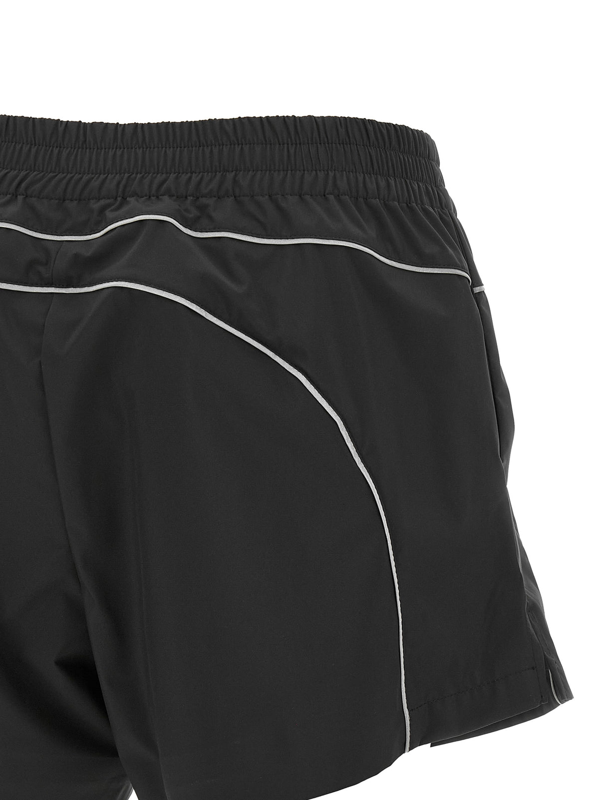 Balenciaga Women's Athletic Polyester Bermuda Shorts - Black