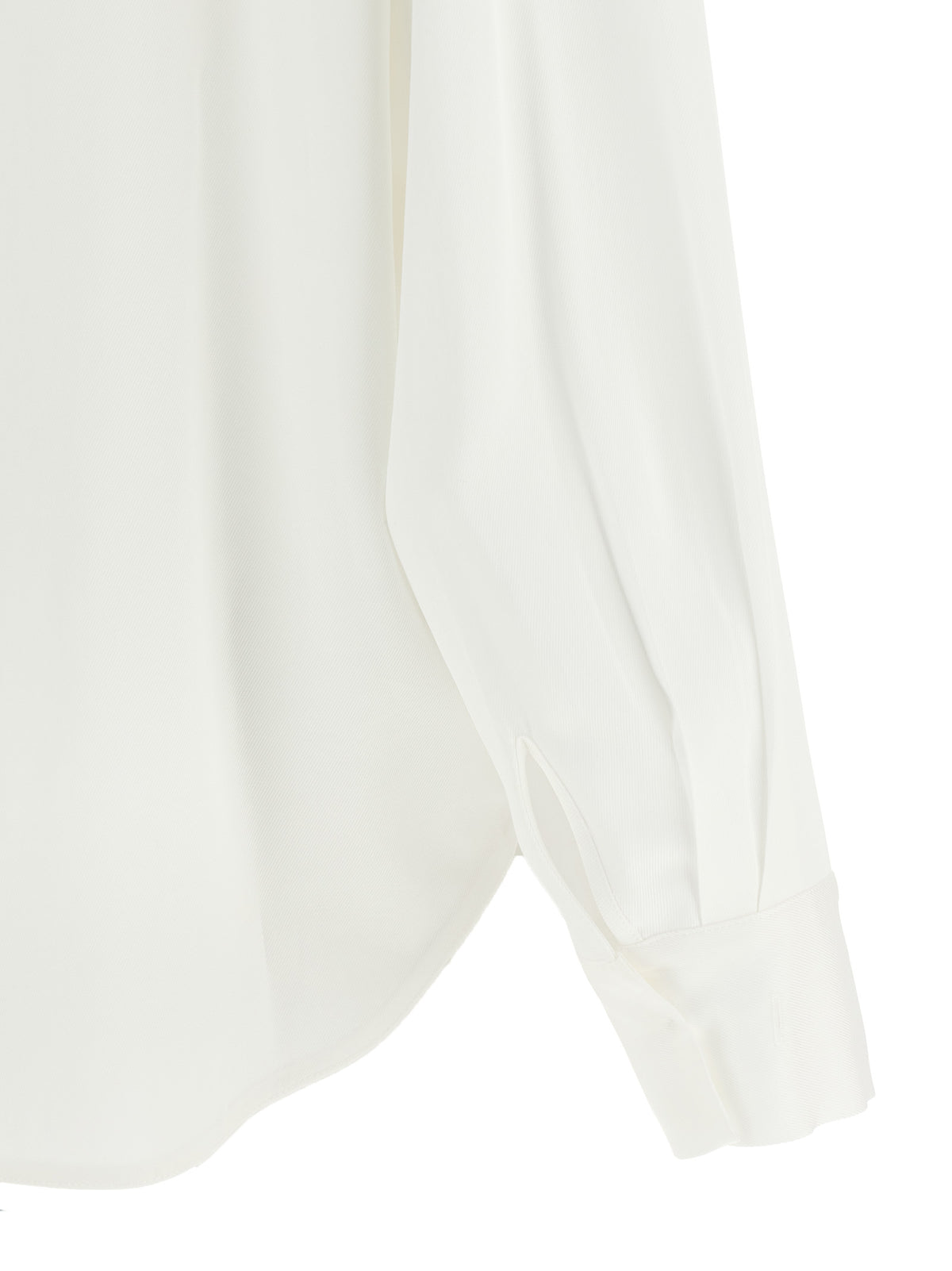 NUDE Women's Long-Sleeve V Neck Viscose Blouse - Nude White