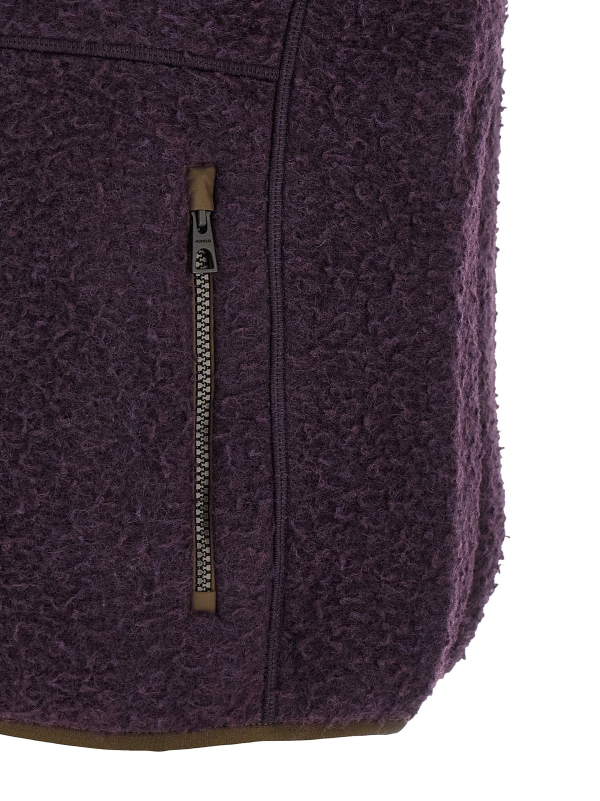 Moncler Essence Men's Felt Acrylic Polyester & Virgin Wool Vest - Purple