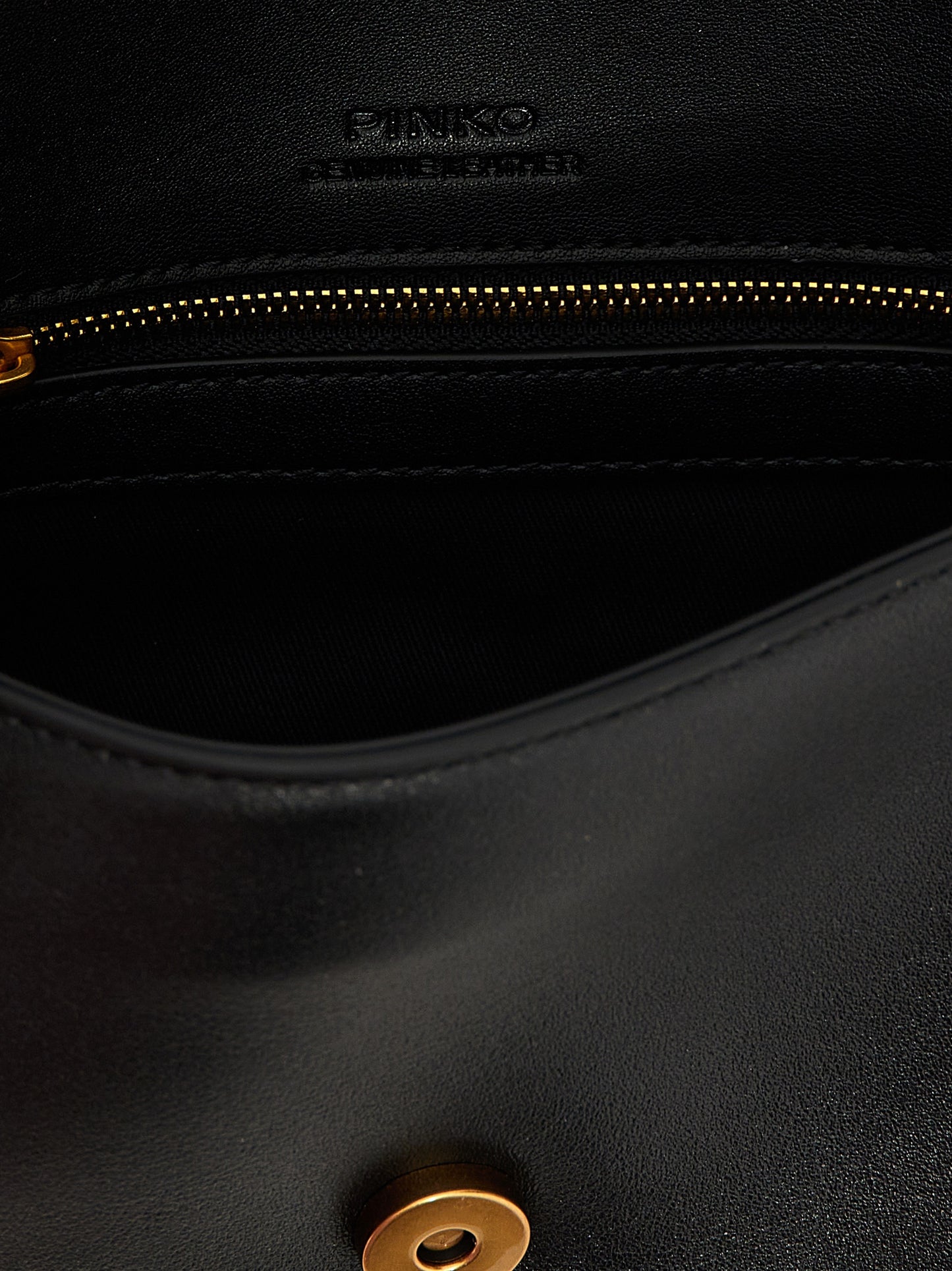 Mini Shoulder Flap Bag by PINKO for women in cotton & calfskin leather black features a effortless sophistication silhouette, secured by a flap, magnetic & buckle with ample and versatile shoulder-strap & adjustable-strap for a effortless sophistication finish.