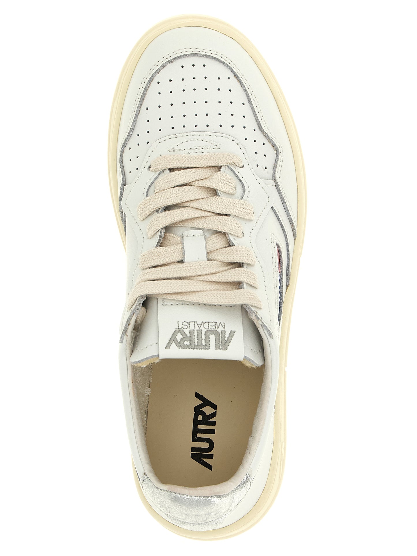 Autry Women's Low Top Cowhide Leather Sneakers - Silver