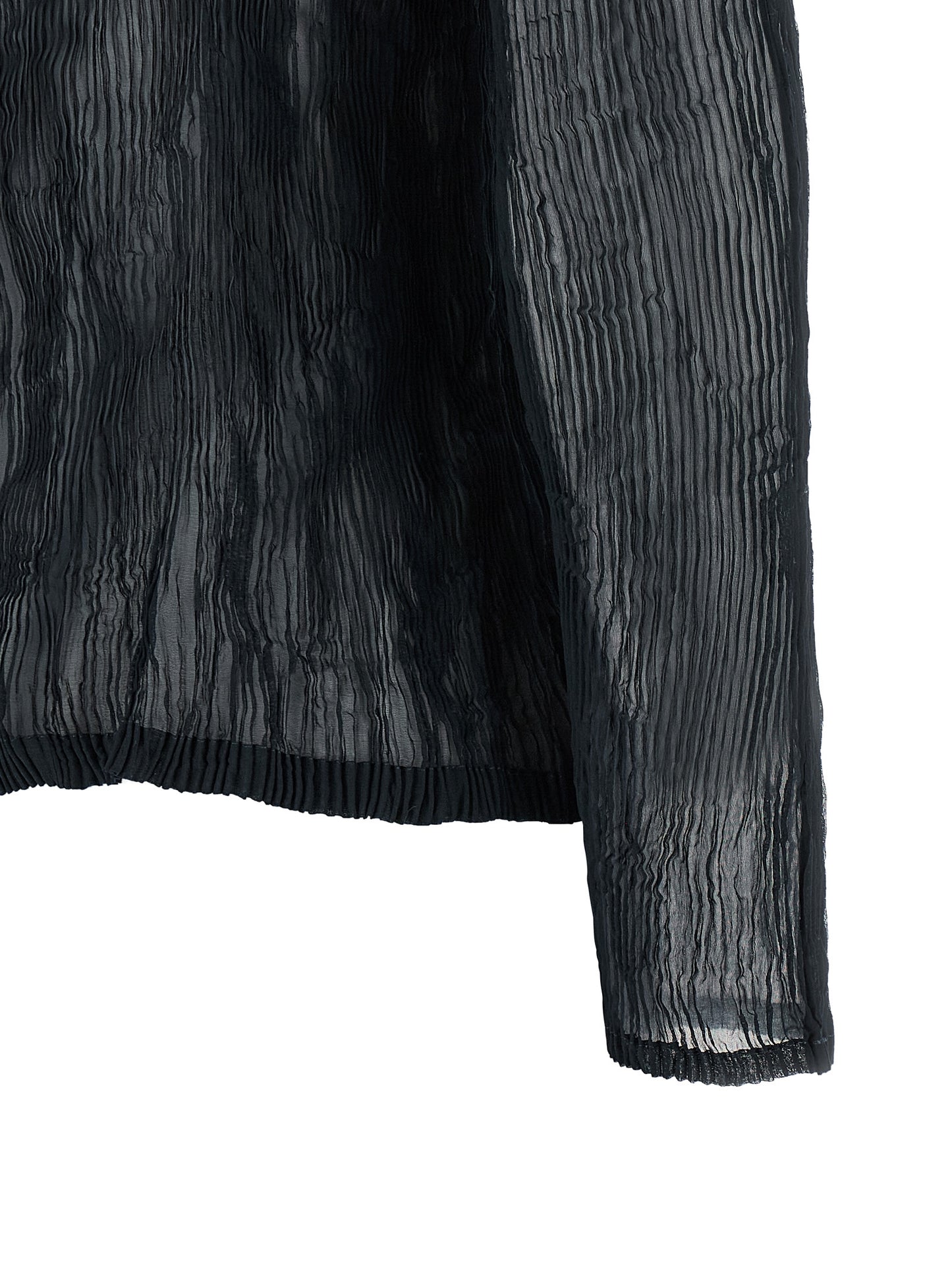 Issey Miyake Black Polyester Cardigan