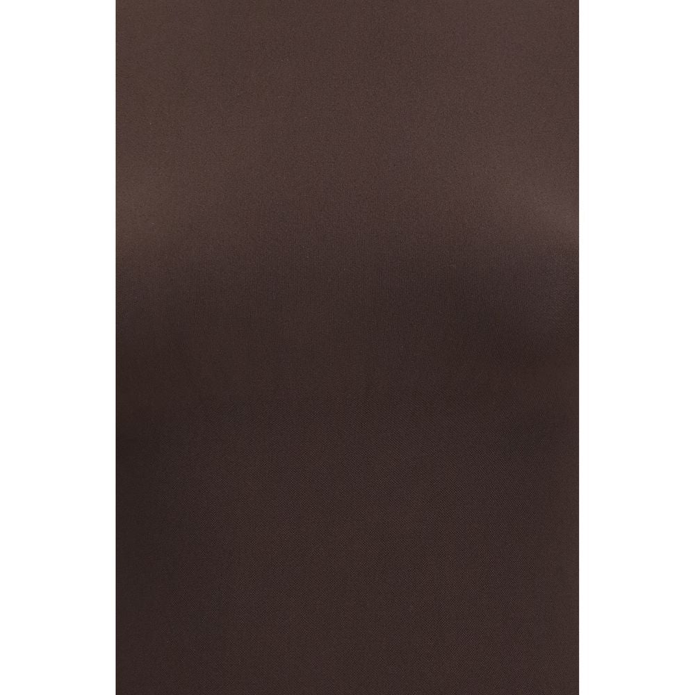 Bodysuit by Wolford for women in polyamide velvet brown showcases a coveted silhouette, artfully finished with a coveted and for a coveted look.