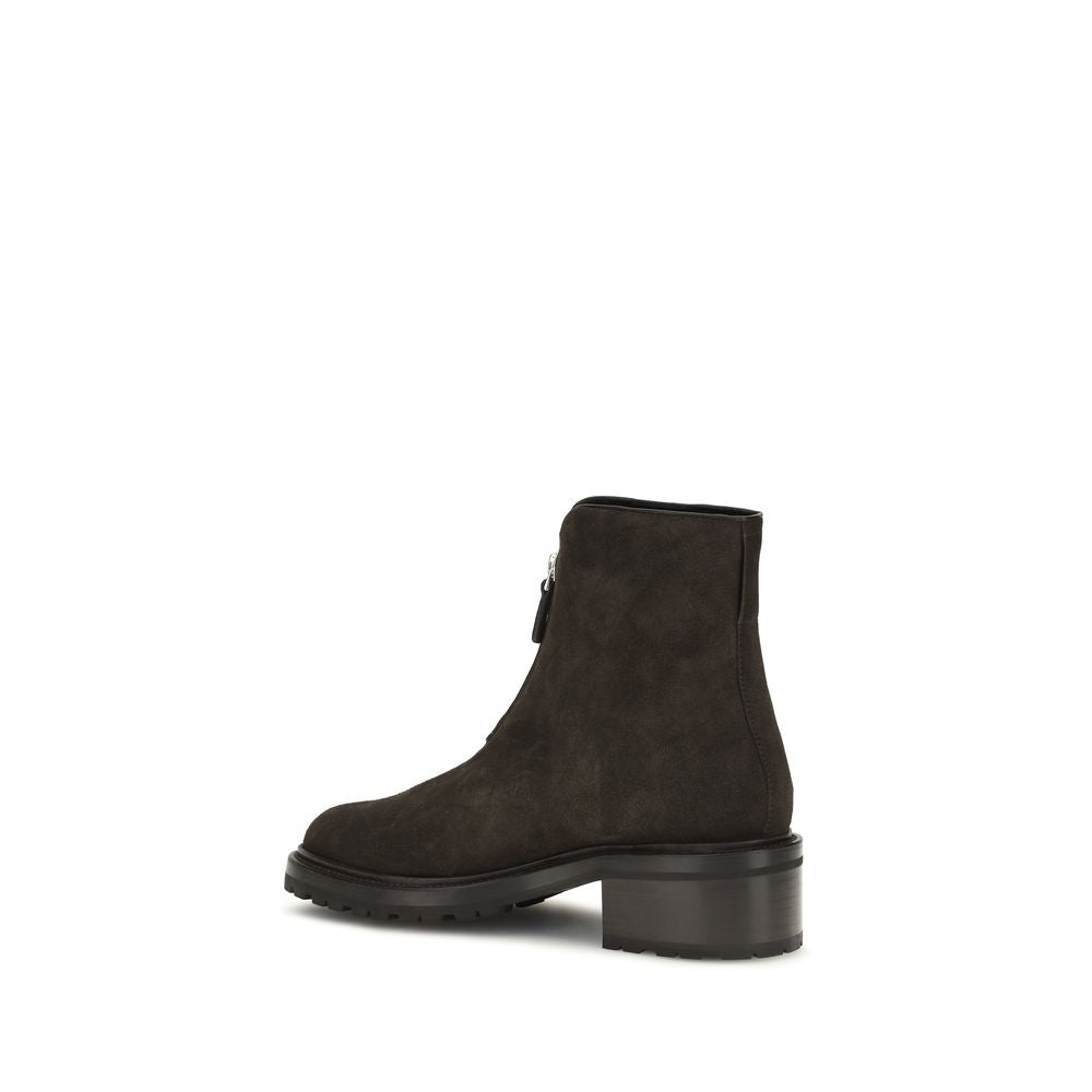 The Row Women's Suede Leather & Rubber Ankle Boots - Brown