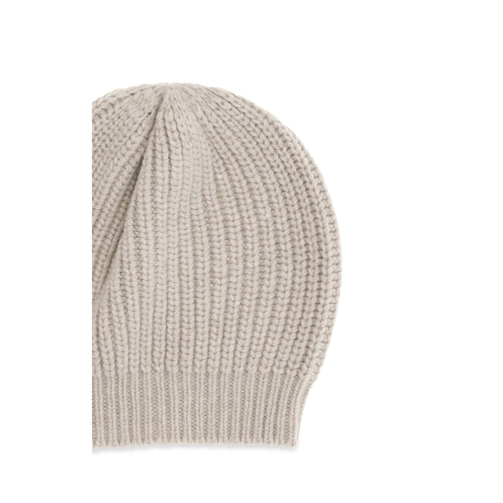 Brunello Cucinelli Cashmere Silk & Sequins Beanie Hat - Beige Transparent