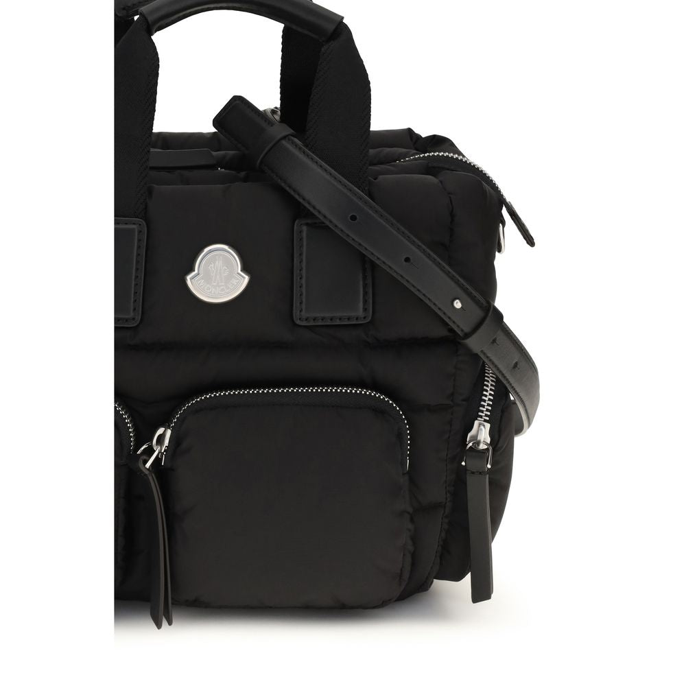 Moncler Caradoc Nylon Leather & Cotton Quilted Shoulder Bag - Black Signature