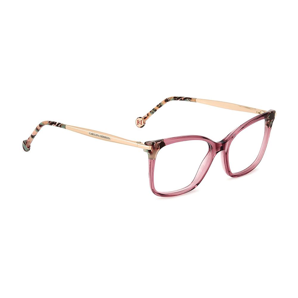 Carolina Herrera Women's Butterfly Full Rim Metal Eyeglasses Frames - Pink