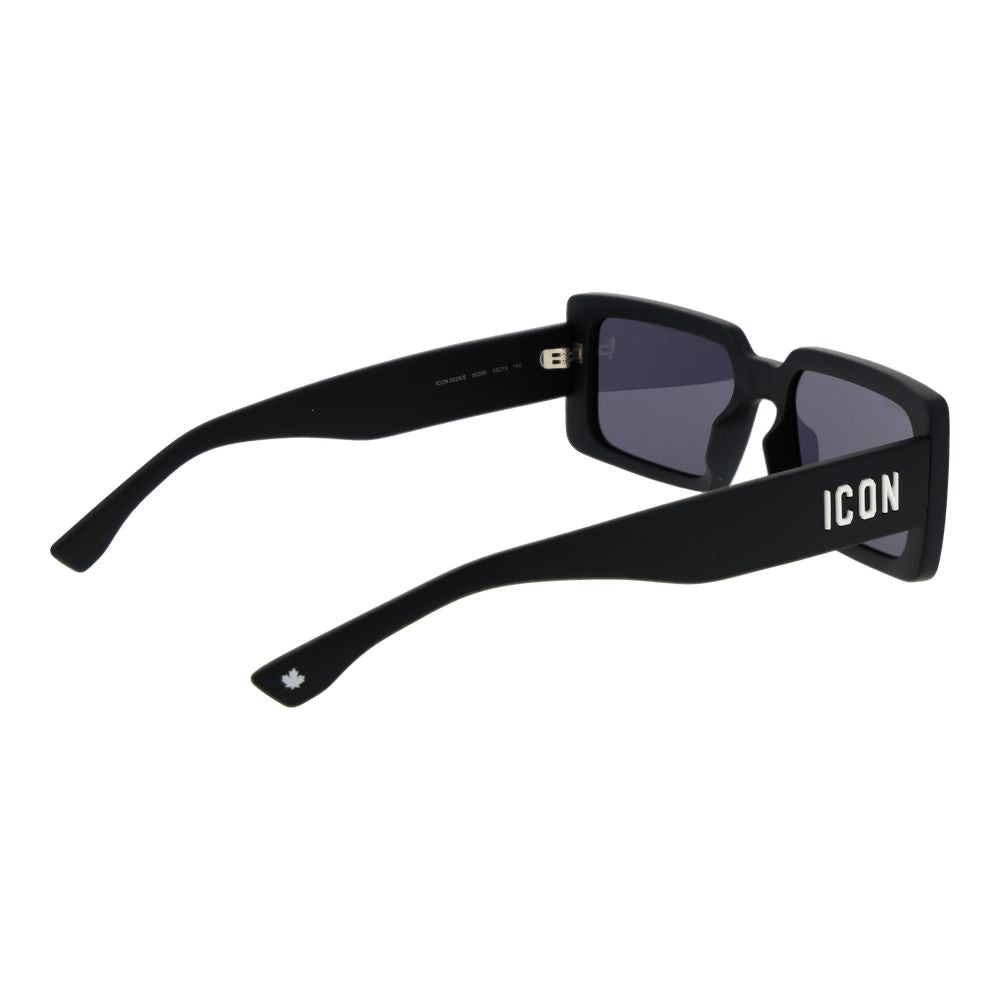 Dsquared² Rectangle Non Polarized Dark Tint Plastic Sunglasses - Black Red