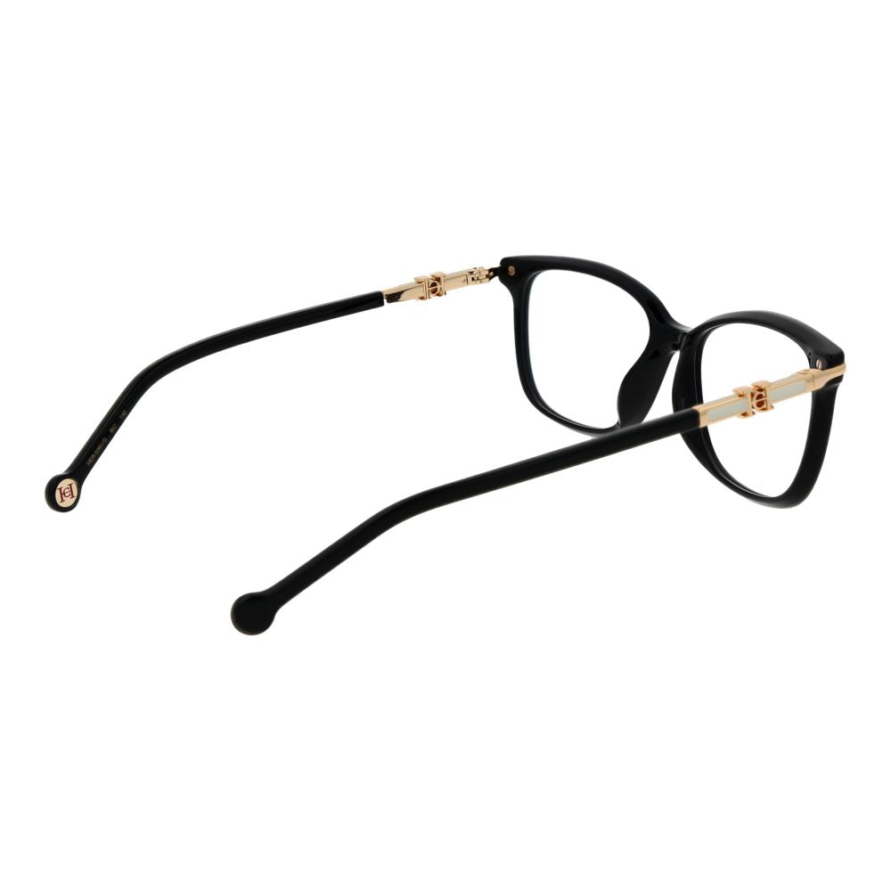 Carolina Herrera Women's Rectangle Full Rim Acetate Eyeglasses Frames - Black