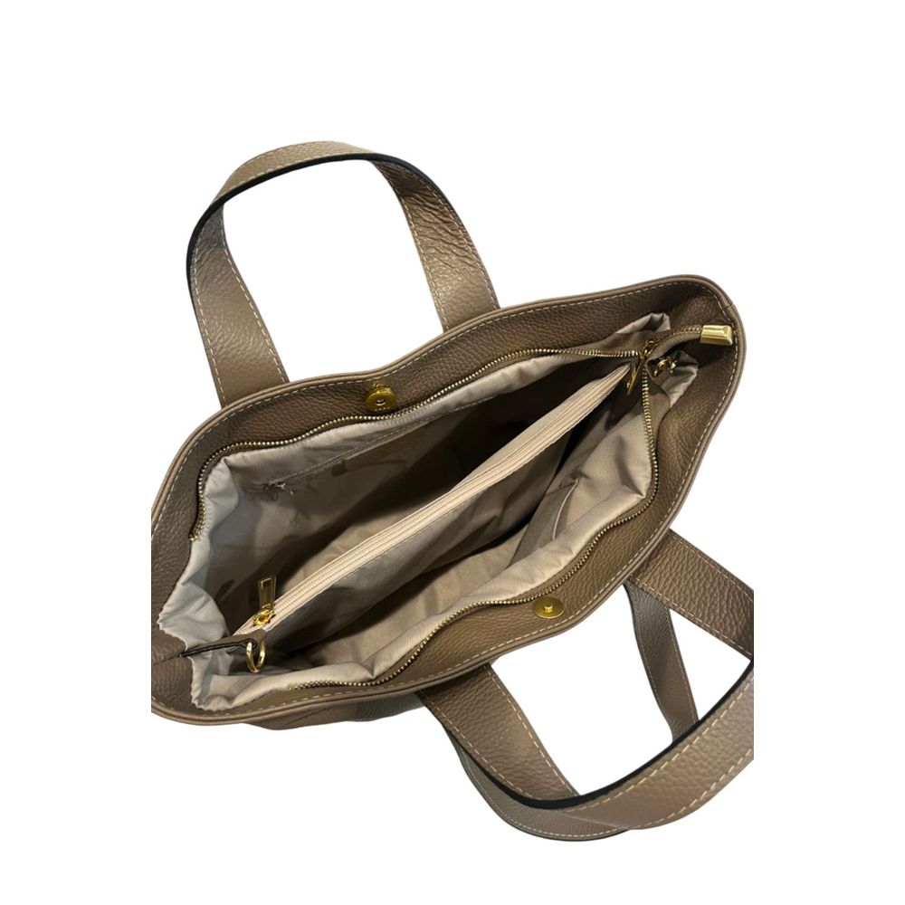 Baldinini Trend Cowhide Leather Handbag - Beige