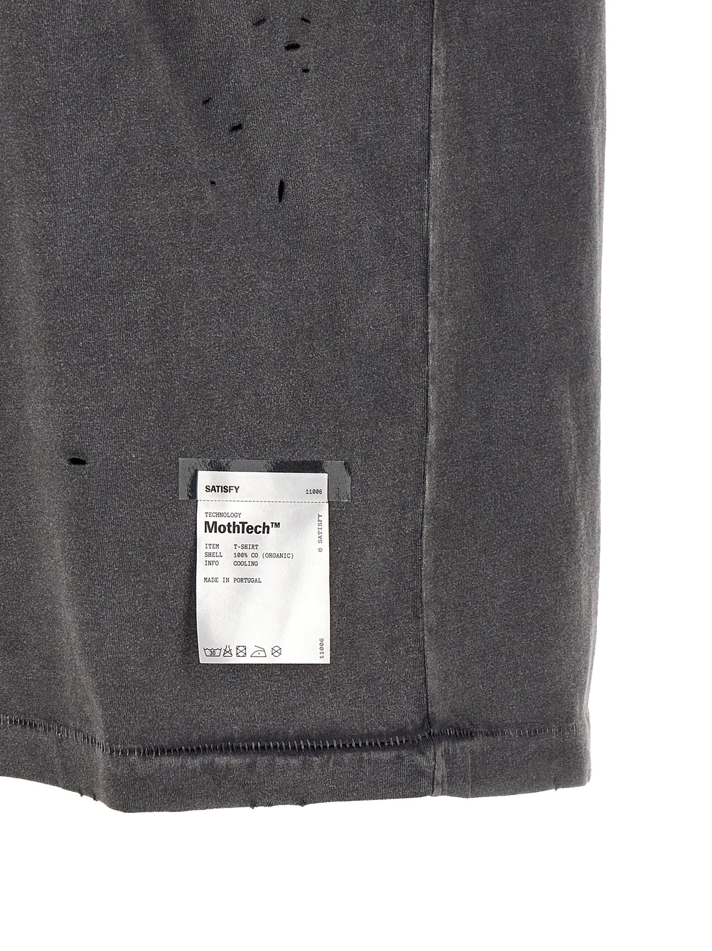 SATISFY Gray Cotton T-Shirt