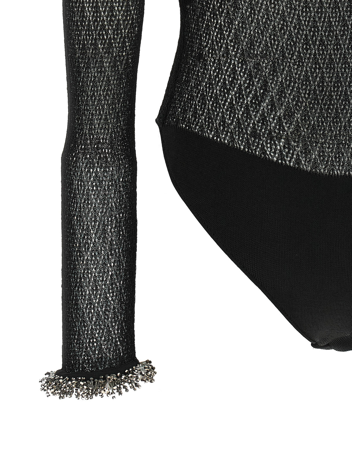 Top by Self-Portrait for women in crystal & viscose black & silver features an plush silhouette, artfully detailed with a plush and plush for a truly plush look.