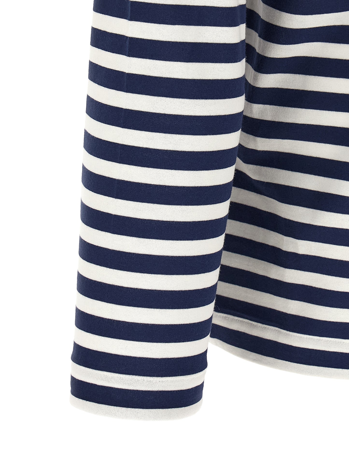 T-Shirt by Comme Des Garçons Play for men in cotton multicolor, red, patterned, signature & striped showcases a unassuming silhouette, artfully detailed with a refined and unassuming for a sophisticated, contemporary look.