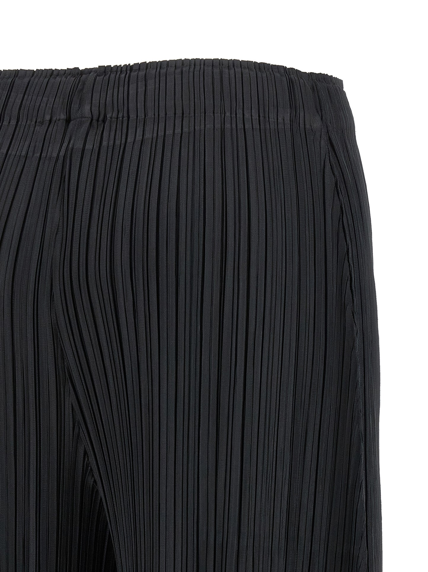 PLEATS PLEASE ISSEY MIYAKE Black Polyester Pants