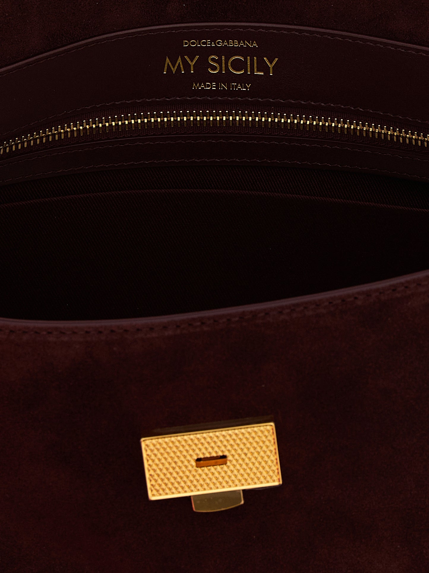 Dolce & Gabbana Bordeaux Calfskin Handbag