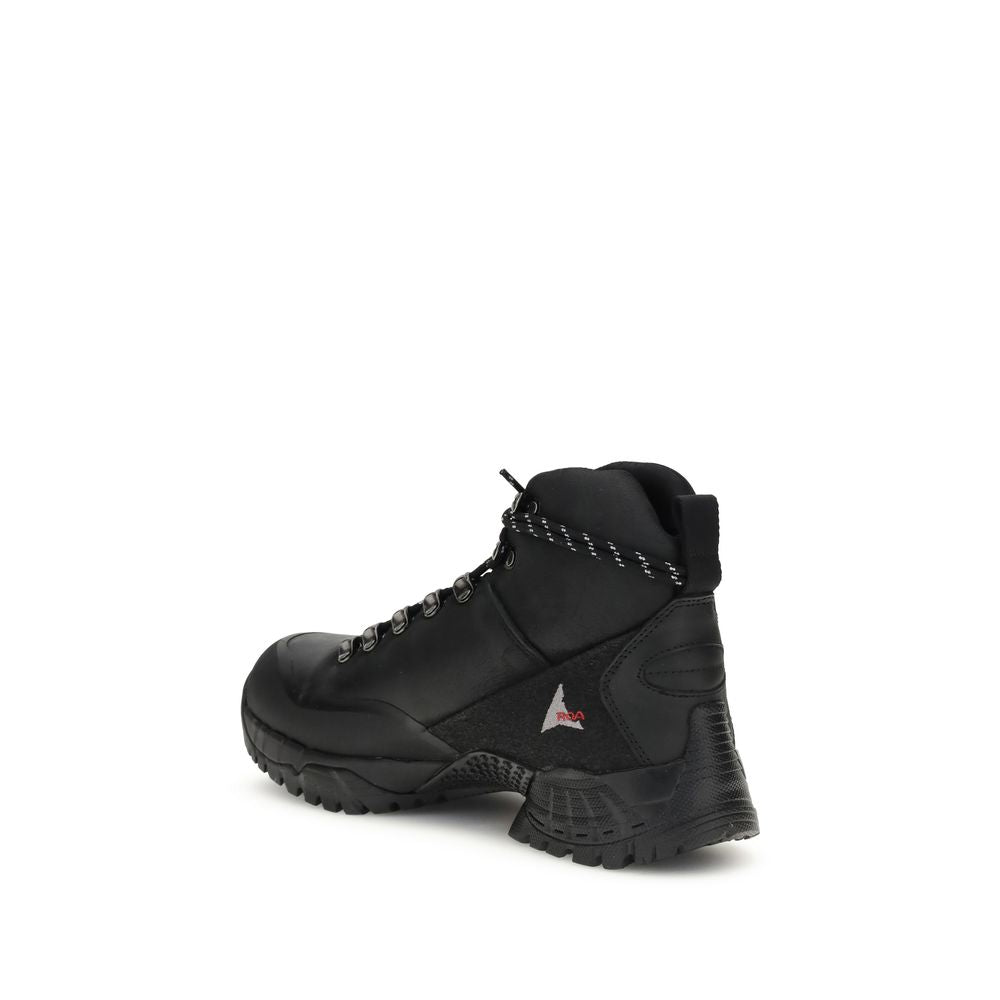 ROA Men's Leather & Rubber Lace-Up Boots - Black