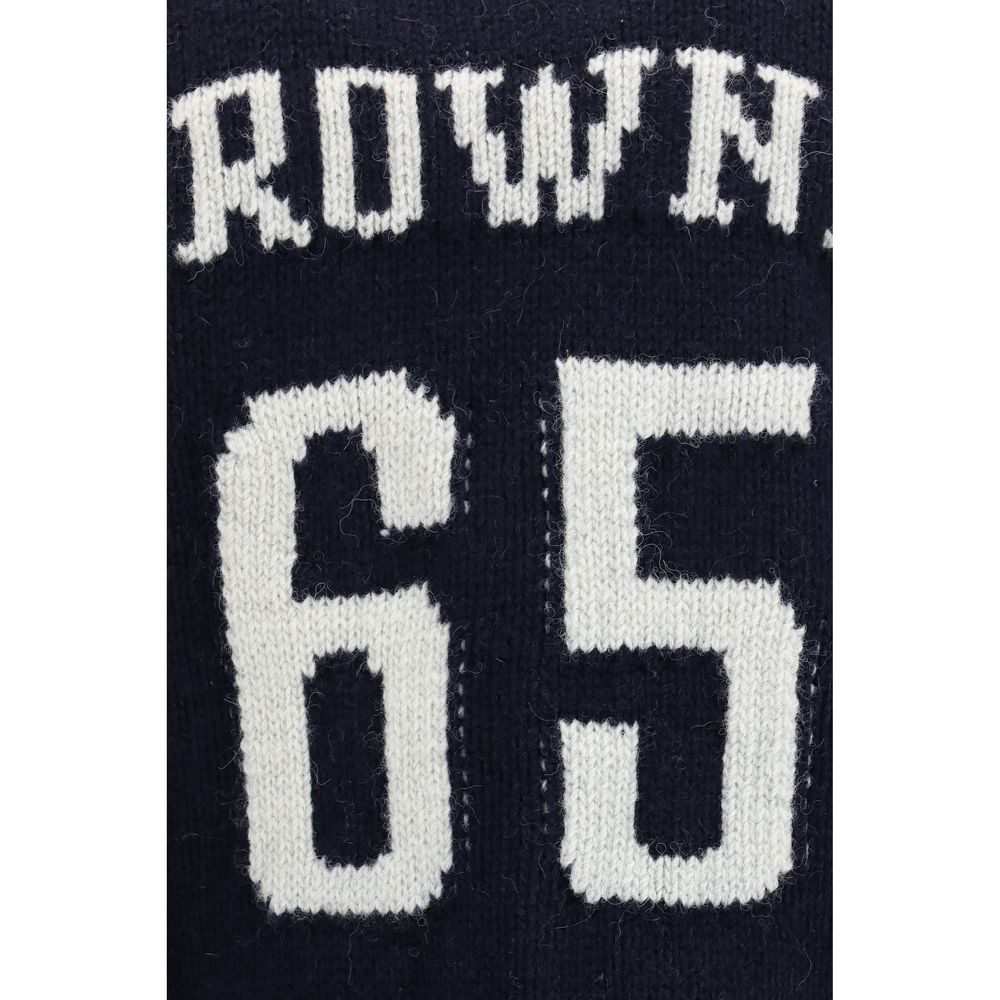 Thom Browne Men's Relaxed Fit Regular Merino Wool Hooded Cardigan - Blue Signature Striped