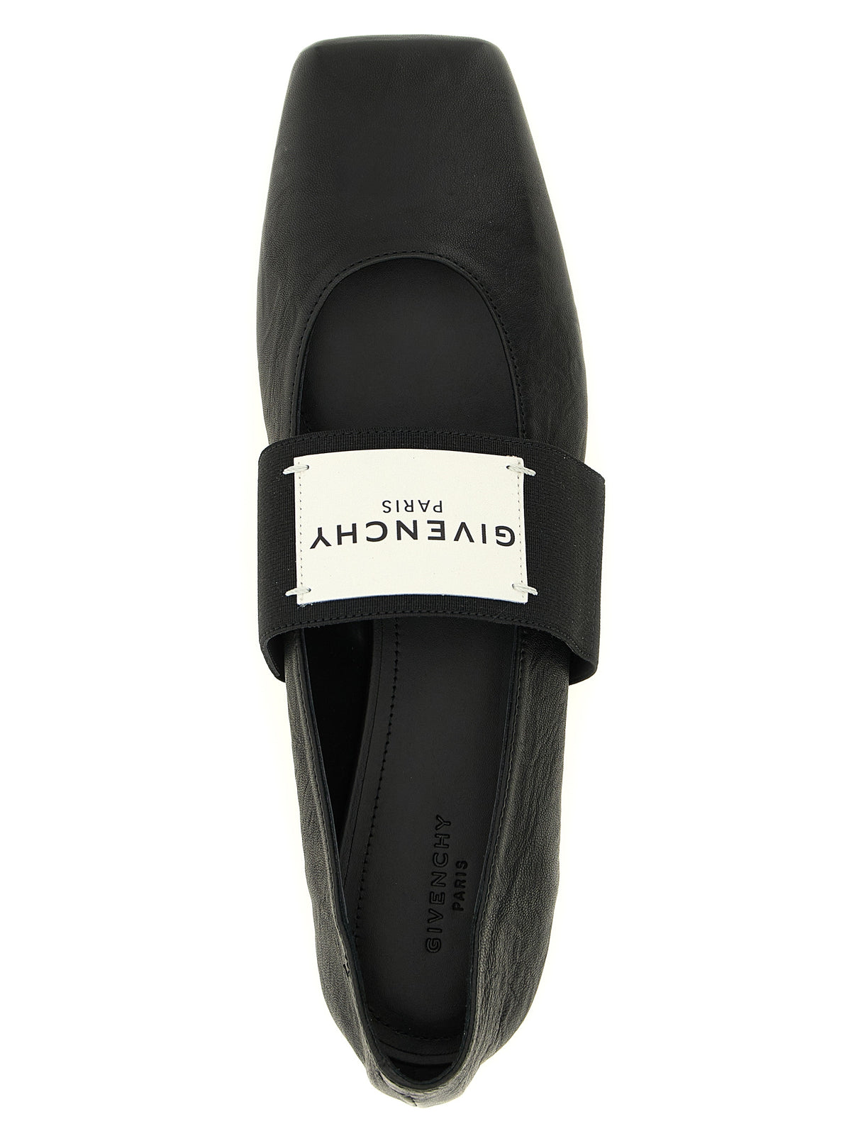 Givenchy Heart Women's Lambskin Leather & Rubber Ballet Flat Shoes - Black