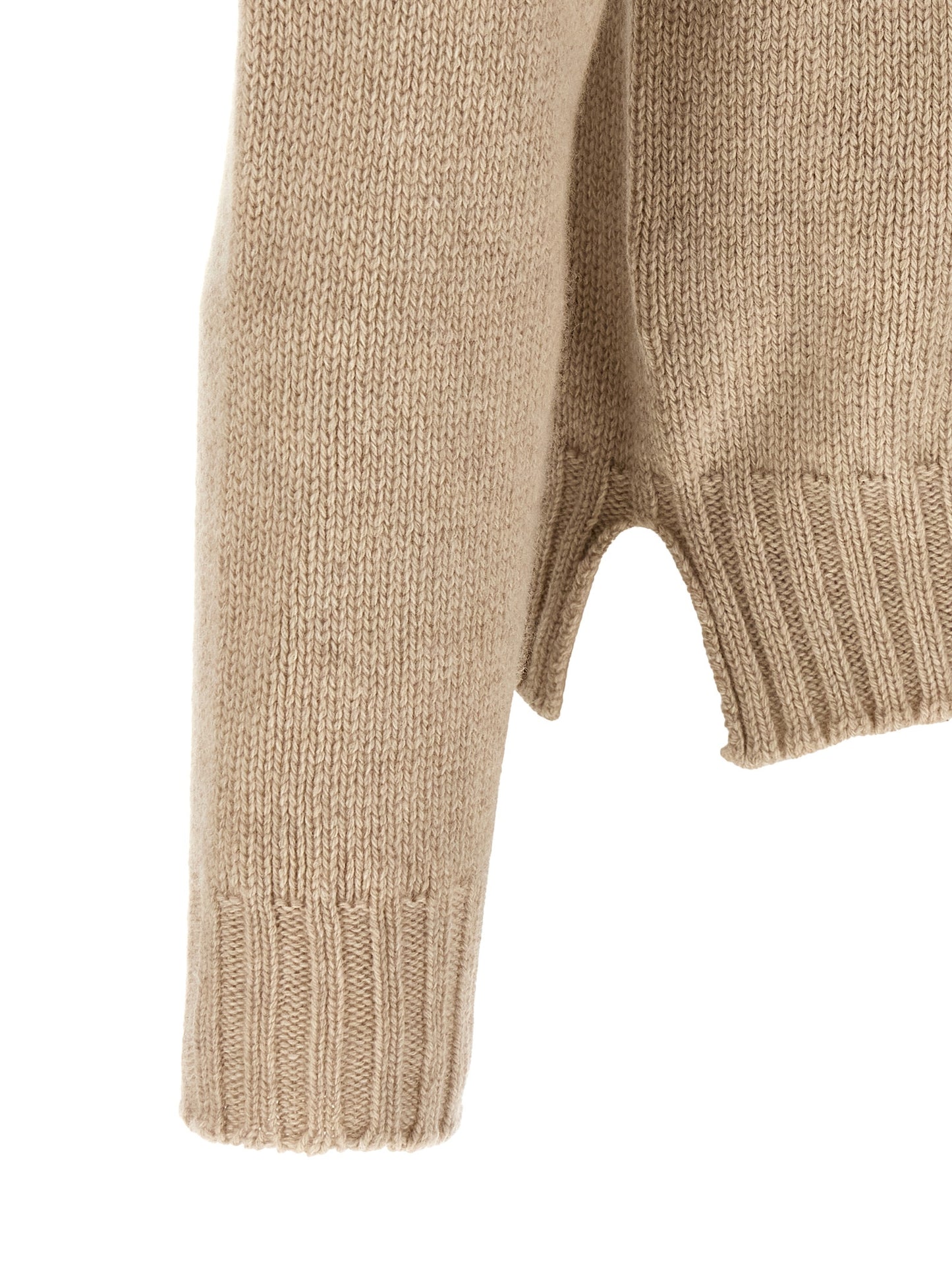 MA'RY'YA Beige Cashmere Cardigan