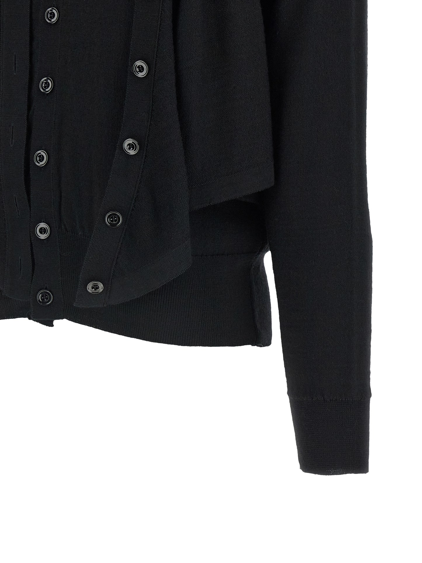 Lemaire Black Wool Cardigan