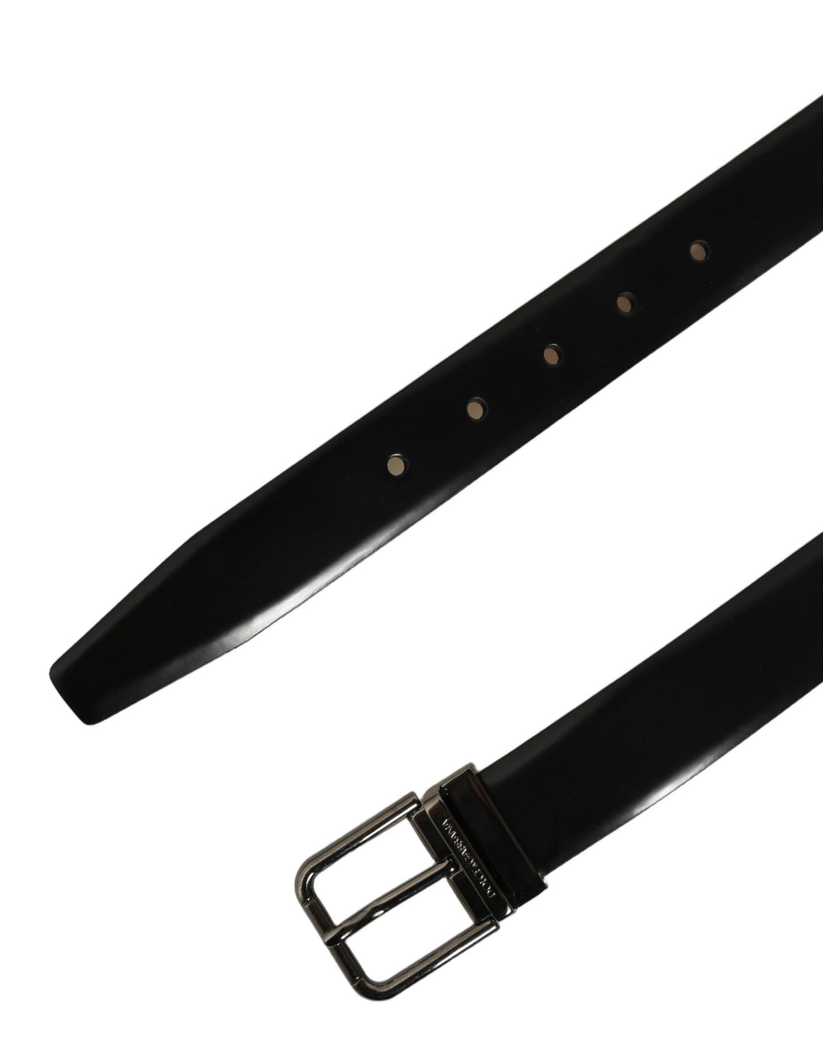 Dolce & Gabbana Calf Leather Belt - Black Silver