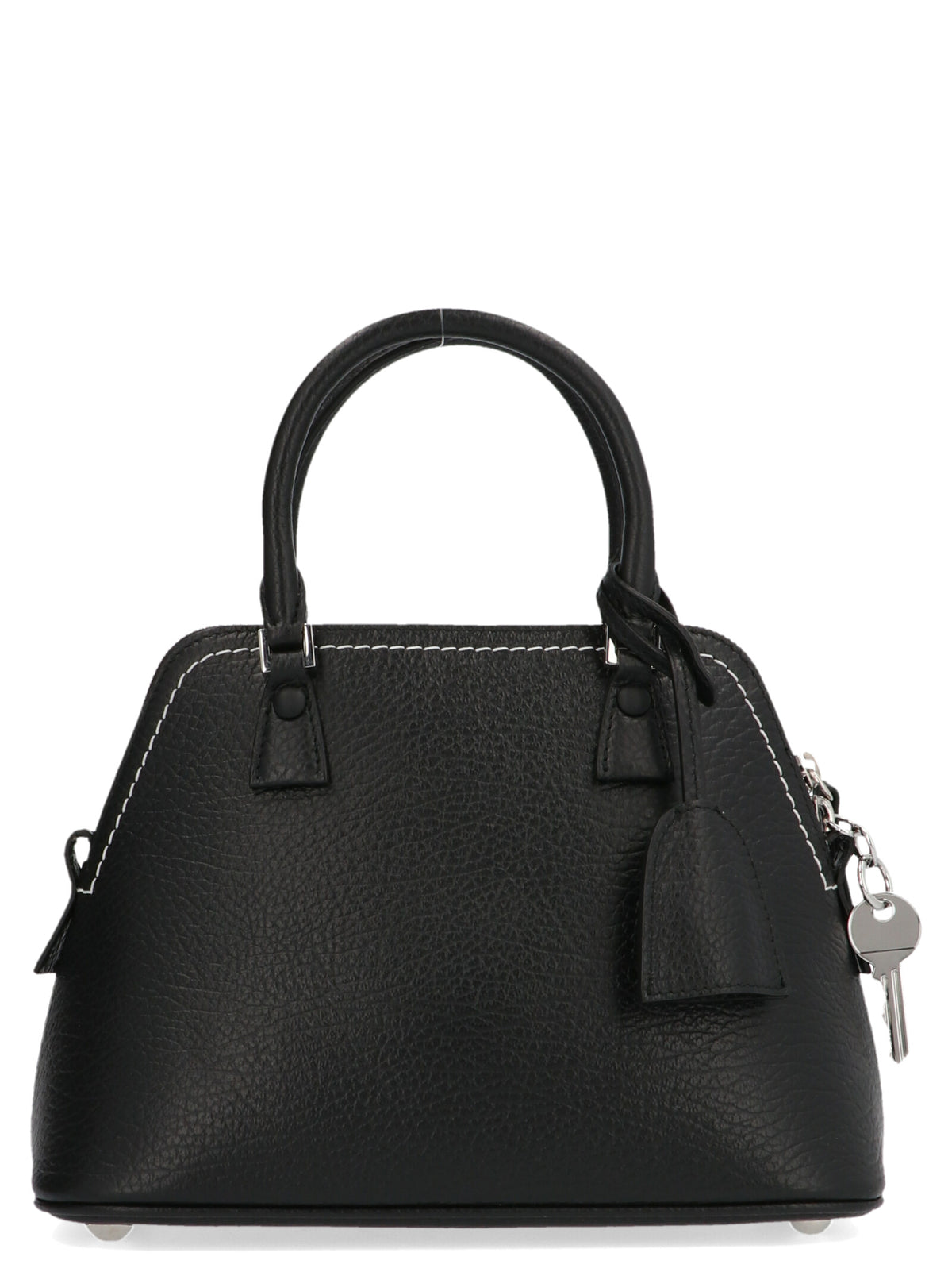 Mini Handbag by Maison Margiela for women in canvas & calfskin leather black & signature features a refined silhouette, showcasing a secure zipper, organized , and versatile shoulder-strap, handle & adjustable-strap for a refined finish.