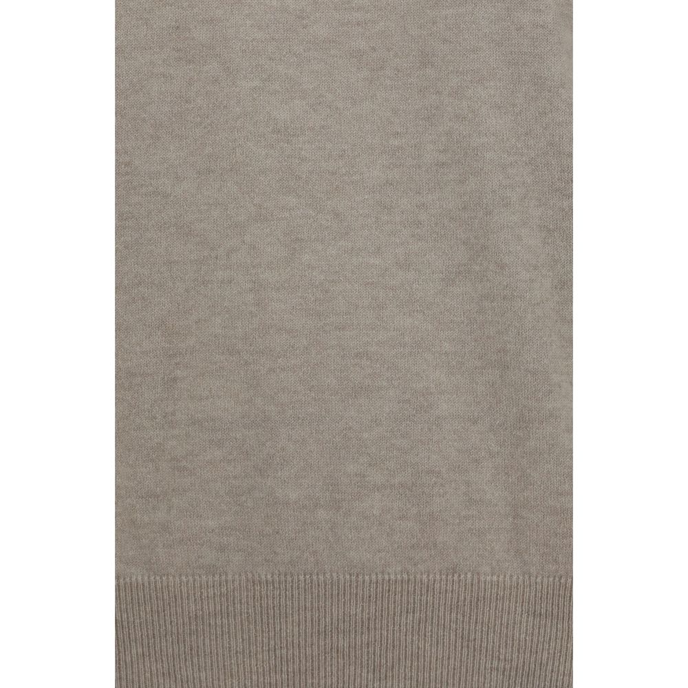Brunello Cucinelli Women's Regular Fit Crew Neck Cashmere Sweater - Beige Signature