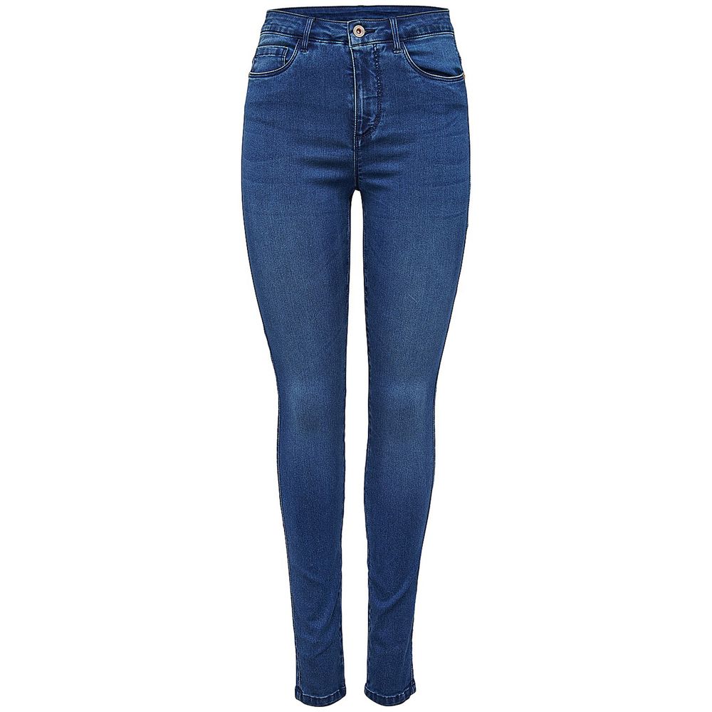 Only Women's Skinny High Rise Stretch Denim Cotton Polyester Jeans - Light Blue
