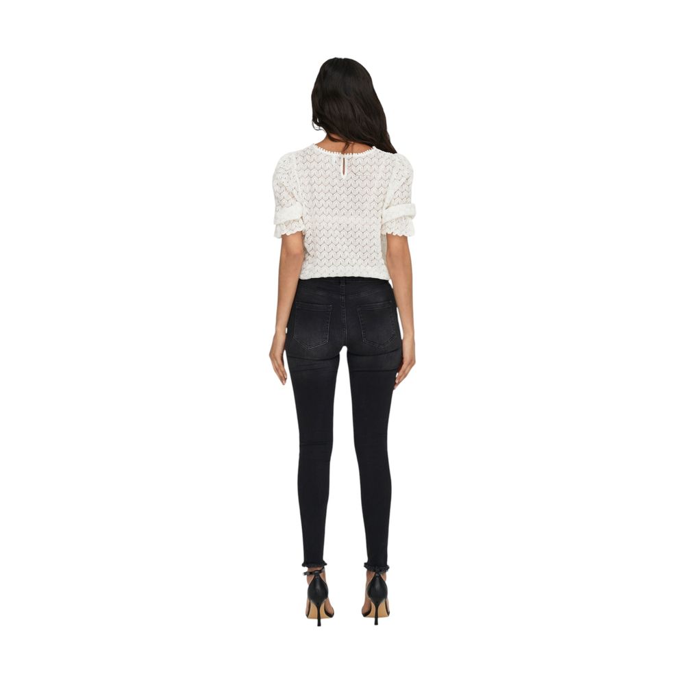 Only Women's Skinny Stretch Denim Cotton Polyester Jeans - Black