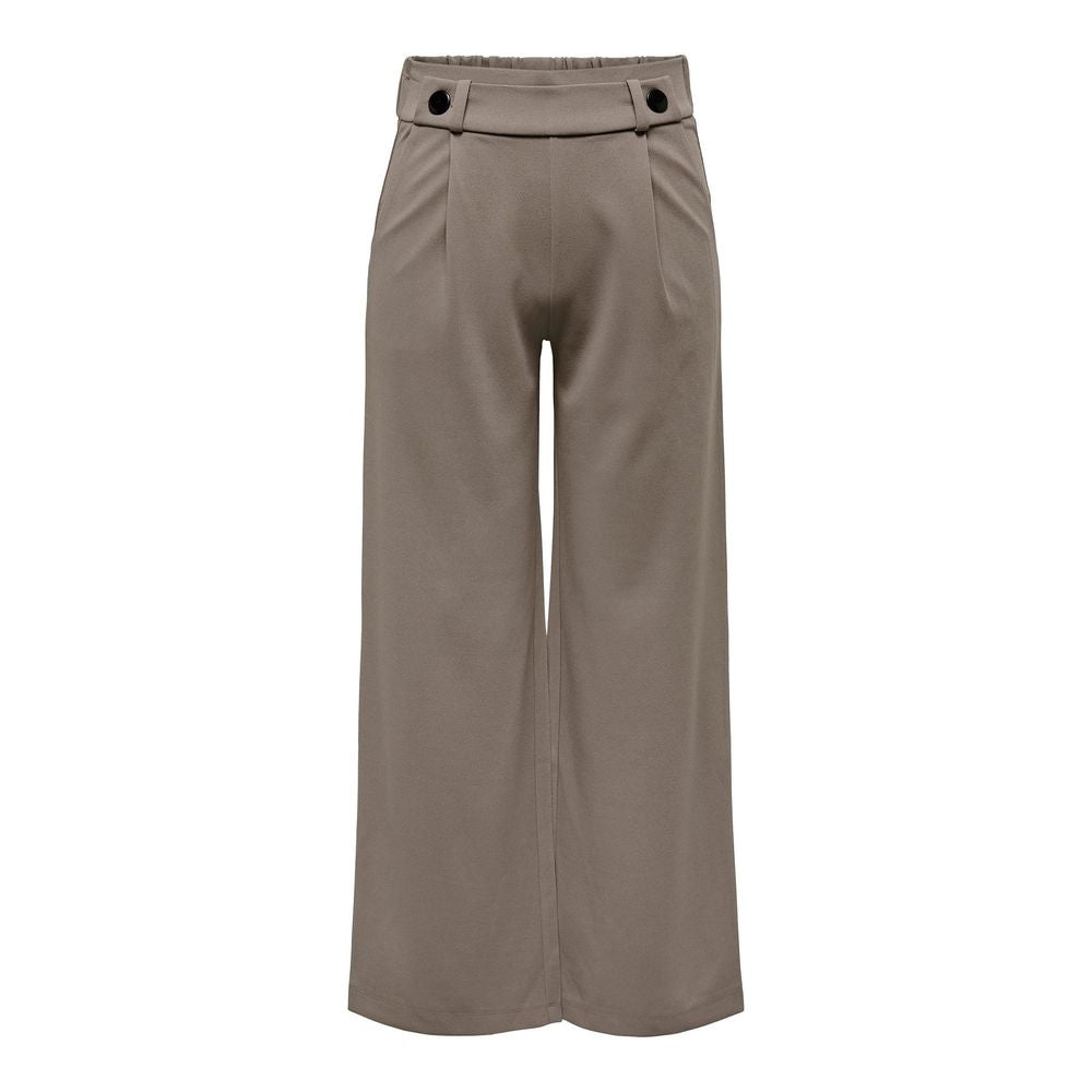 Jacqueline De Yong Women's Wide Stretch Polyester Palazzo Pants - Brown