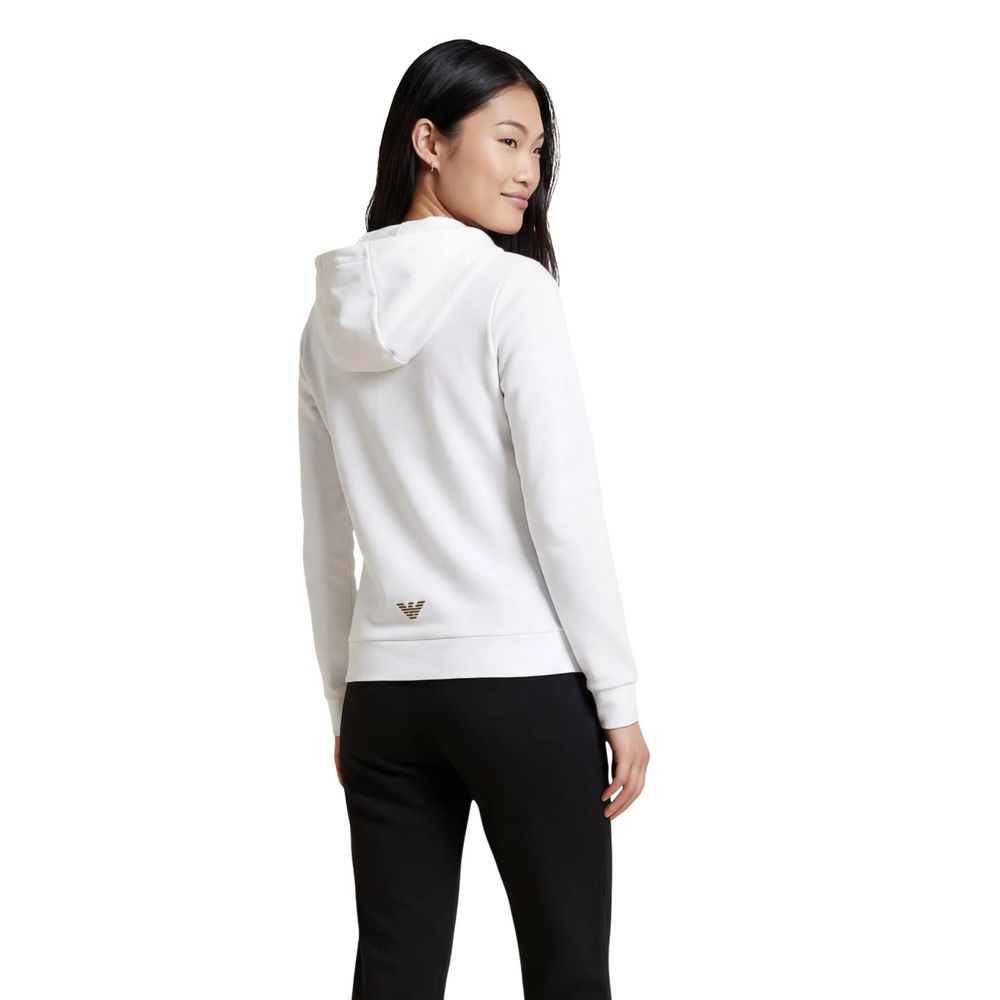 EA7 Emporio Armani Women's Stretch Viscose Polyester Hooded Track Suit - Black White