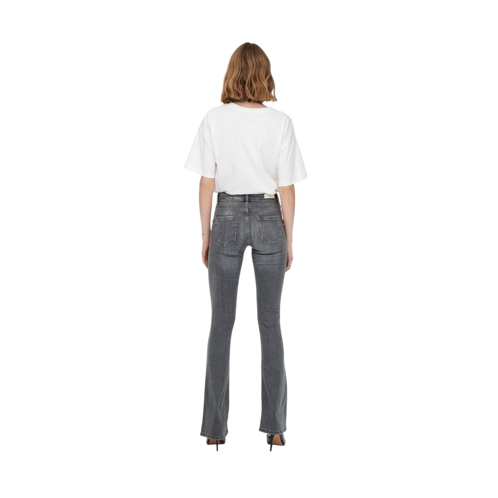 Only Women's Skinny Flared Slim Stretch Denim Cotton Jeans - Gray