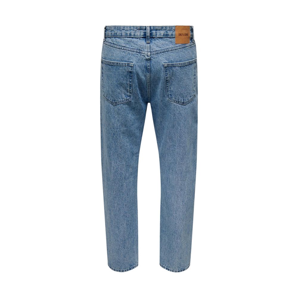 Only & Sons Men's Relaxed Fit Regular Denim Cotton Jeans - Light Blue