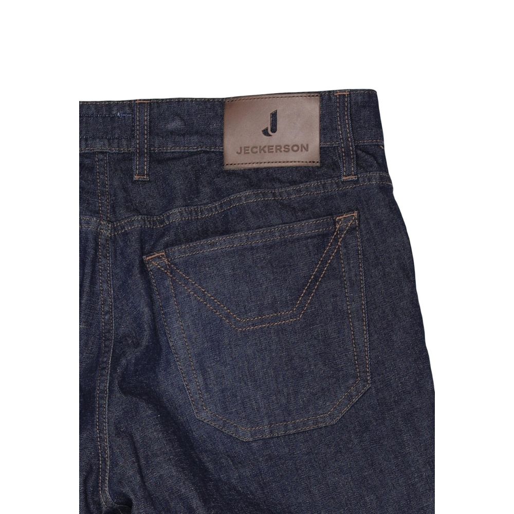 Jeckerson Men's Skinny Slim Stretch Denim Cotton Polyester Jeans - Blue