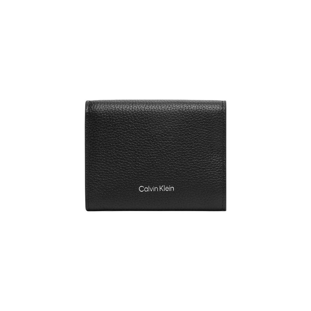 Calvin Klein Pebbled Leather Wallet - Black Signature