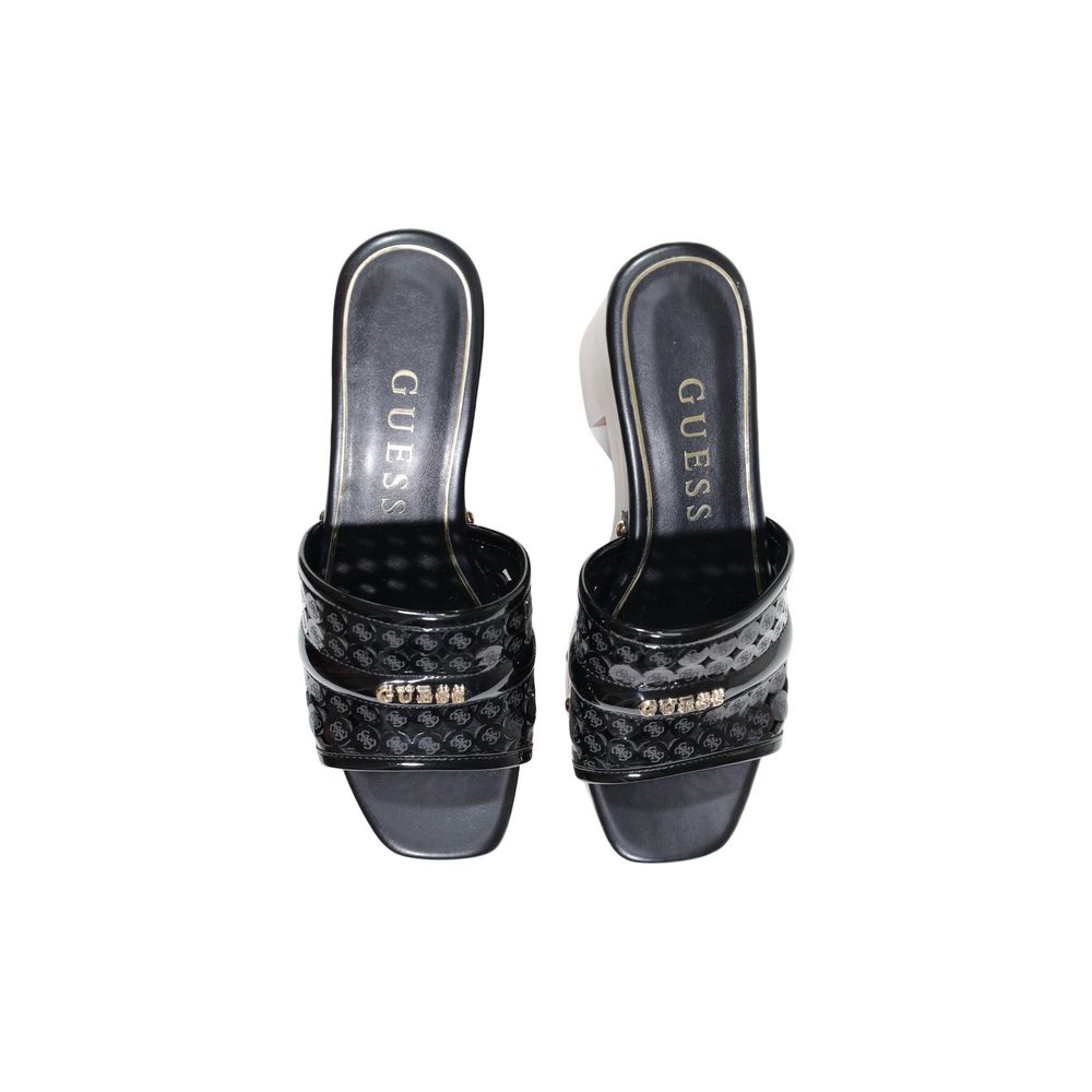 Guess Women's Polyethylene & Polyurethane High-Heel Platform Mules Pumps Heels - Black Gold