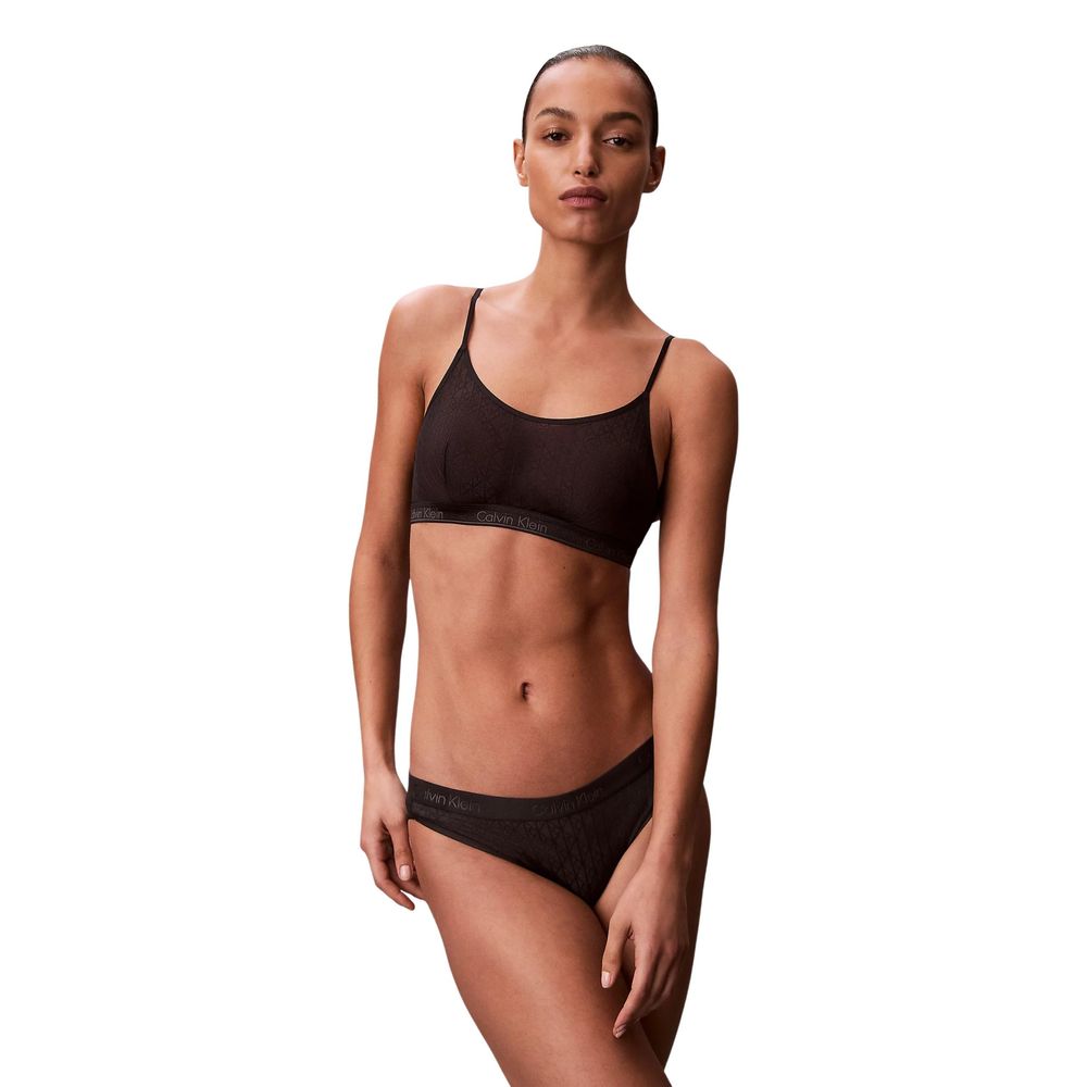 Calvin Klein Underwear Women's Stretch Polyamide Bra - Black Patterned