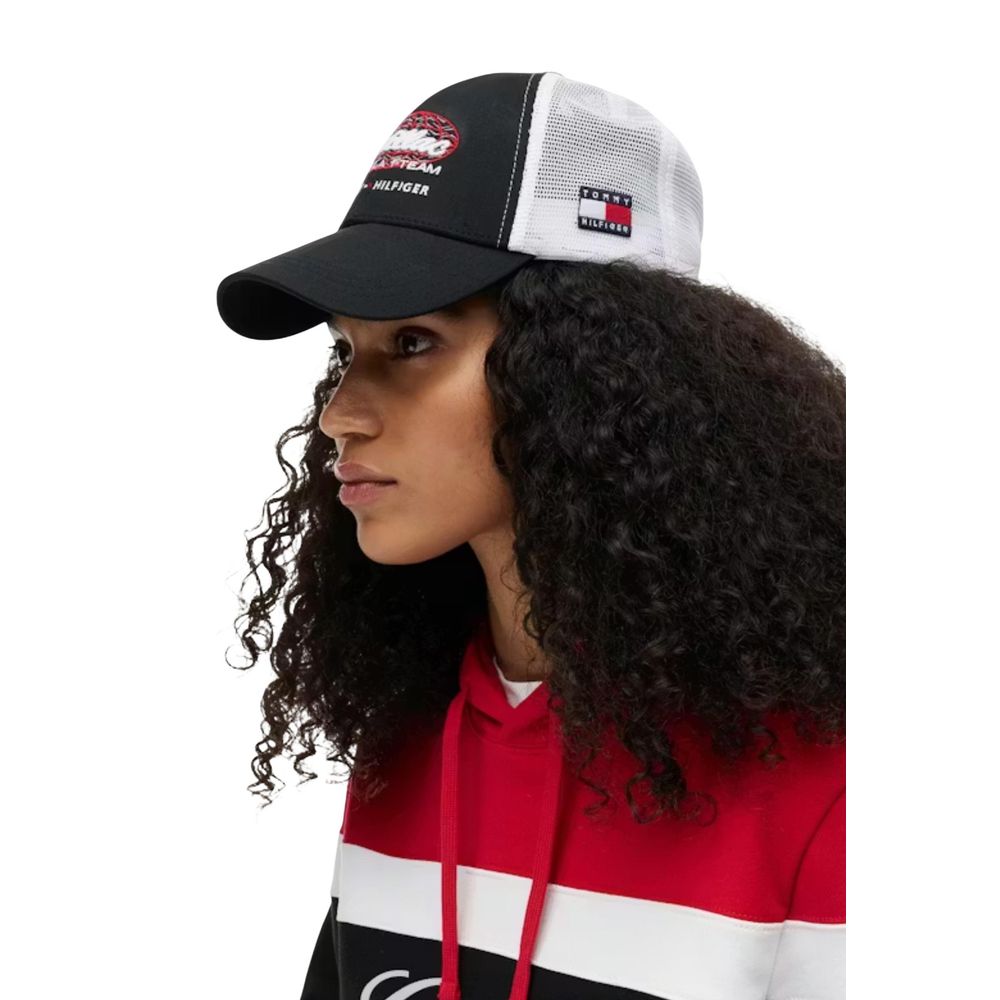 Tommy Hilfiger Organic Cotton Trucker Cap - Black White