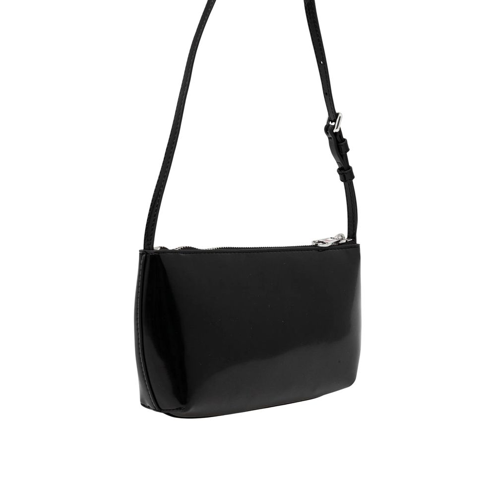 Tommy Hilfiger Polyethylene & Polyurethane Small Shoulder Evening Handbag - Black