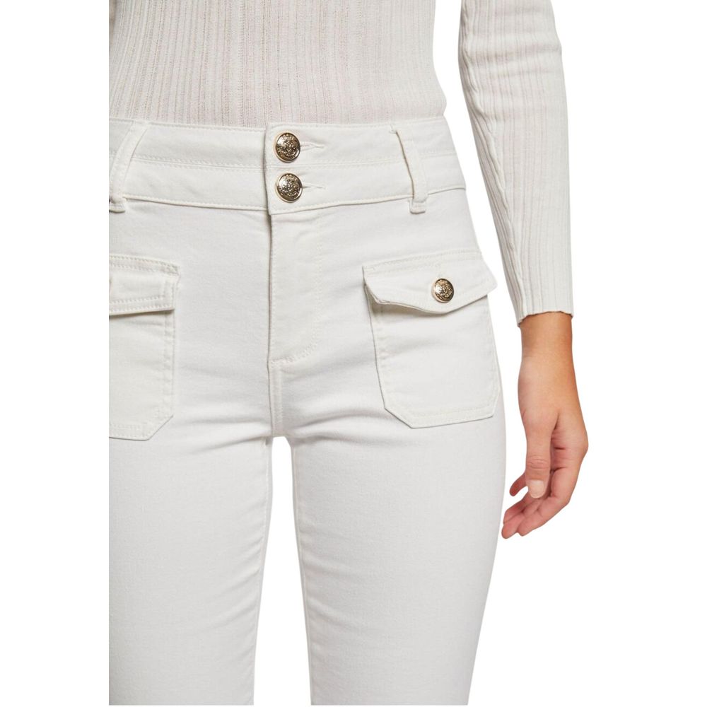 Morgan De Toi Women's Skinny Slim High Rise Stretch Denim Cotton Polyester Jeans - Beige